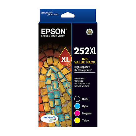 4 x Genuine Epson 252XL Ink Cartridge C13T253192 - C13T253492