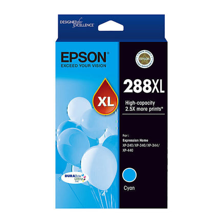 1 x Genuine Epson 288XL High Yield Cyan Ink Cartridge C13T306292