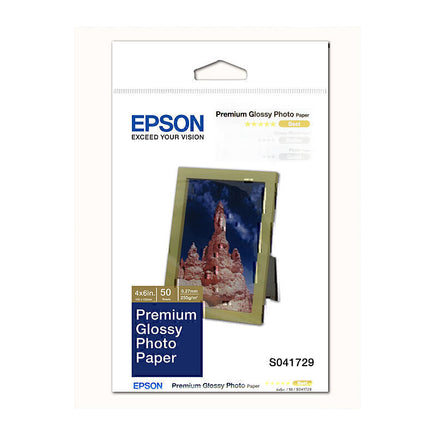 Genuine Epson S041729 Premium Glossy Photo Paper 255gsm 4 inches x 6 inches - 50 sheets