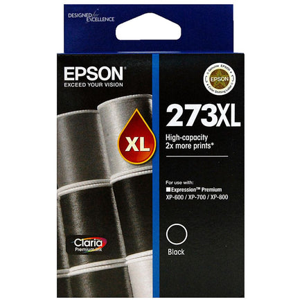 1 x Genuine Epson 273XL Black Ink Cartridge C13T274192 - 500 Pages