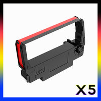 5 x Compatible Epson ERC30 / ERC34 / ERC38 Black and Red Ribbon Cartridge