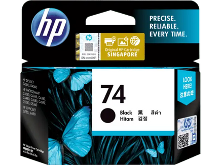 1 x Genuine HP 74 Black Ink Cartridge CB335WA