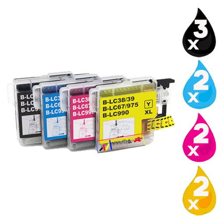 9 x Compatible Brother LC38 / LC67 Ink Cartridge LC-38 / LC-67
