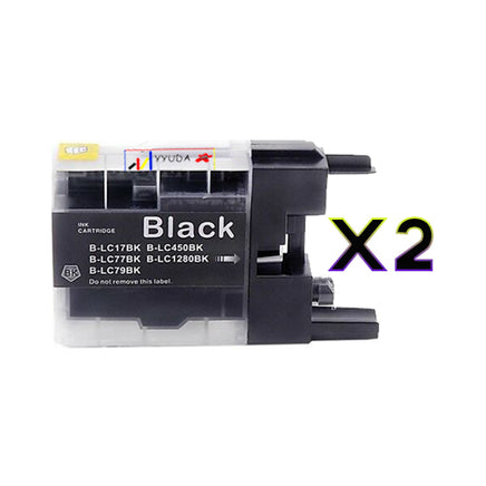 2 x Compatible Brother LC73 / LC77XL Black Ink Cartridge LC-73 / LC-77XL