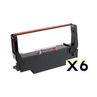 6 x Compatible Epson RSP700BR / RC700BR Black and Red Ribbon Cartridge