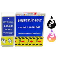 6 x Compatible Epson T050 Black + T052 Colour Ink Cartridge S020187 + S020191