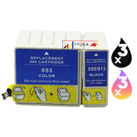6 x Compatible Epson T050 Black + T053 Colour Ink Cartridge S020187 + S020193