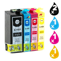 5 x Compatible Epson T1431 - T434 Ink Cartridge