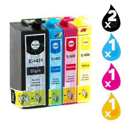 5 x Compatible Epson T1431 - T434 Ink Cartridge