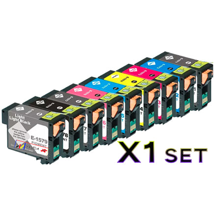 9 x Compatible Epson T1571-T1579 Ink Cartridge C13T157190 - C13T157990