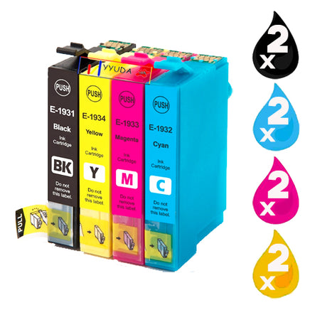 8 x Compatible Epson T1931 - T934 Ink Cartridge