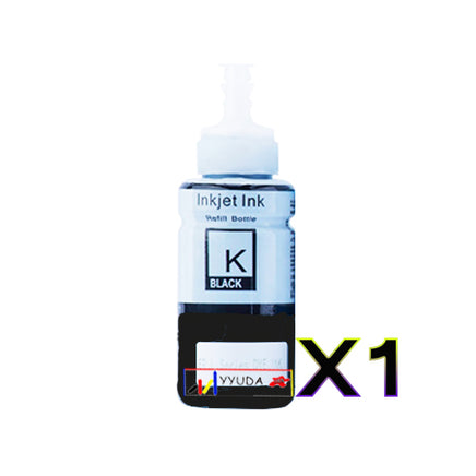 1 x Compatible Epson T664 EcoTank Black Ink Bottles T6641