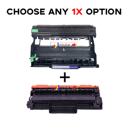 Choose Any 1 x Compatible Brother TN2450 Black Toner Cartridge + Compatible DR2425 Drum Unit