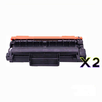 2 x Compatible Brother TN2450 Black Toner Cartridge TN-2450