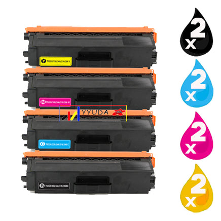 8 x Compatible Brother TN346 / TN348 / TN349 Toner Cartridge