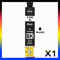 1 x Compatible Epson 802XL High Yield Black Ink Cartridge C13T356192