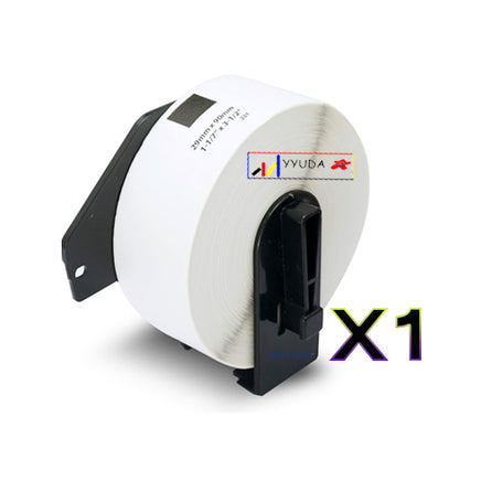 1 x Compatible Brother DK11201 "WITH CARTRIDGE" White Label Roll 29mm x 90mm - 400 Labels per Roll