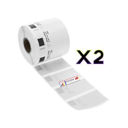 2 x Compatible Brother DK11209 "WITHOUT CARTRIDGE" White Label Roll 29mm x 62mm - 800 Labels per Roll