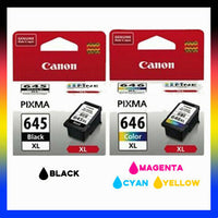 2 x Genuine Canon PG-645XL / CL-646XL Ink Cartridge (1BK 1CL) + a ream of A4 paper