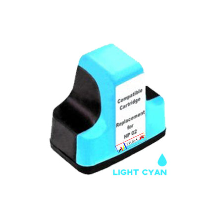 1 x Compatible HP 02 Light Cyan Ink Cartridge C8774WA