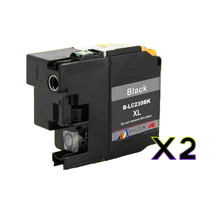 2 x Compatible Brother LC239XLBK Black Ink Cartridge LC-239XLBK
