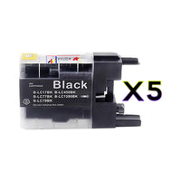 5 x Compatible Brother LC73 / LC77XL Black Ink Cartridge LC-73 / LC-77XL