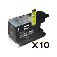 10 x Compatible Brother LC77XXL Black Ink Cartridge LC-77XXL