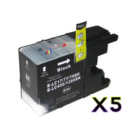 5 x Compatible Brother LC77XXL Black Ink Cartridge LC-77XXL