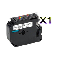 1 x Compatible Brother MK231 Black Text on White Label Tape M-K231