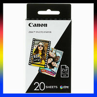 2 x Genuine Canon MPPP20 Canon Mini Photo Printer Paper 2 INCHES x 3 INCHES - 40 Sheets