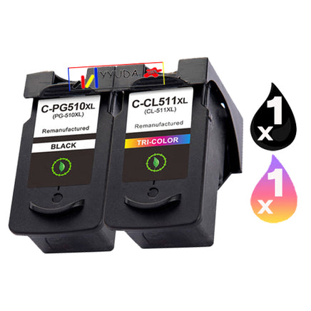 2 x Compatible Canon PG-510 CL-511 Ink Cartridge