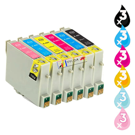 18 x Compatible Epson T0491 - T0496 Ink Cartridge