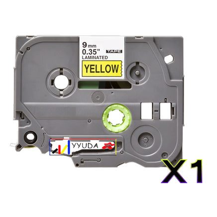 1 x Compatible Brother TZe621 Black Text on Yellow Label Tape TZe-621