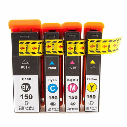 Lexmark Ink 150 4 x Compatible Lexmark 150XL Ink Cartridge 14N1614AAN - 14N1618AAN (1B ...