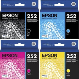 4 x Genuine Epson 252 Ink Cartridge C13T252192 - C13T252492 (1BK 1C 1M 1Y)