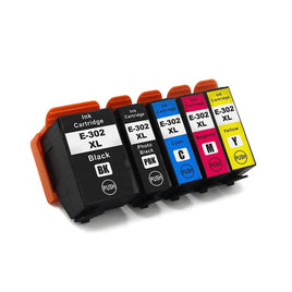 5 x Compatible Epson 302XL High Yield Ink Cartridge C13T01X192, C13T01Y192 - C13T01Y492 (1BK 1PBK 1C 1M 1Y)