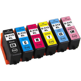 16 x Compatible Epson 312XL High Yield Ink Cartridge C13T183192 - C13T183692 (6BK 2C 2M 2Y 2LC 2LM)