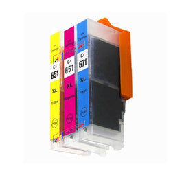 3 x Compatible Canon CLI-651XL CMY High Yield Colour Ink Cartridge (1C 1M 1Y)