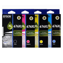 4 x Genuine Epson 676XL Ink Cartridge C13T676192 - C13T676492 (1BK 1C 1M 1Y)