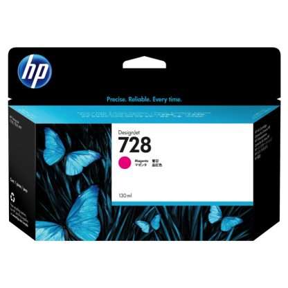 1 x Genuine HP 728 Magenta Ink Cartridge F9J66A - 130mL