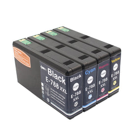 4 x Compatible Epson 788XXL High Yield Ink Cartridge C13T788192 - C13T788492 (1BK 1C 1M 1Y)