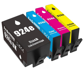 4 x Compatible HP 924e High Yield Ink Cartridge 4K0V0NA, 4K0V7NA - 4K0V9NA (1BK 1C 1M 1Y)