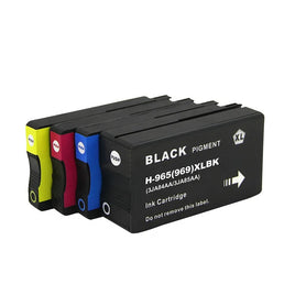 6 x Compatible HP 965XL High Yield Ink Cartridge 3JA84AA - 3JA81AA (3BK 1C 1M 1Y)