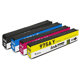 4 x Compatible HP 975A Ink Cartridge L0R88AA - L0R97AA (1BK 1C 1M 1Y)
