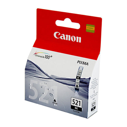1 x Genuine Canon CLI-521BK Black Ink Cartridge