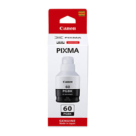 1 x Genuine Canon GI-60BK Black Ink Bottle
