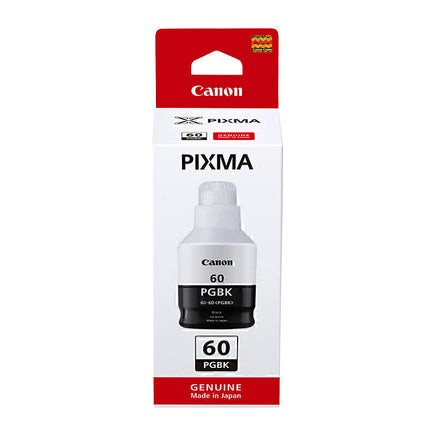 1 x Genuine Canon GI-60BK Black Ink Bottle