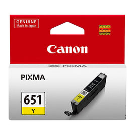 1 x Genuine Canon CLI-651Y Yellow Ink Cartridge