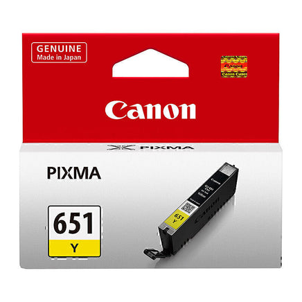 1 x Genuine Canon CLI-651Y Yellow Ink Cartridge
