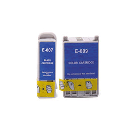 2 x Compatible Epson T007 Black + T009 Colour Ink Cartridge (1BK 1CL)